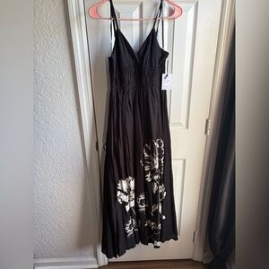 Black Floral Maxi Dress